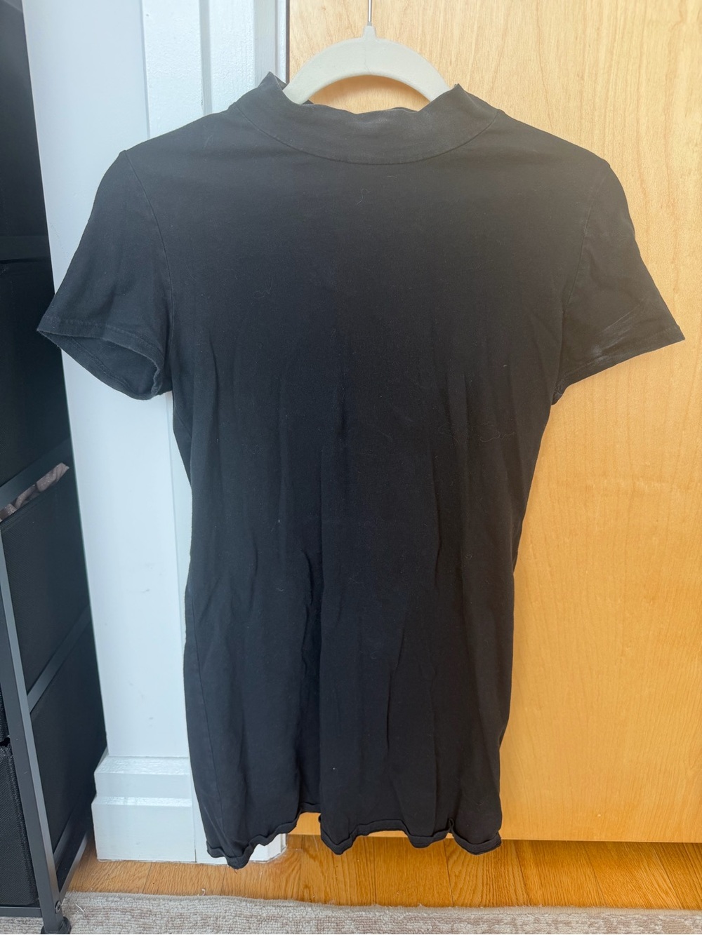 Truly Madly Deeply Black Midi Dress with Short Sleeves